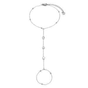 Hand Chain steentjes zilver