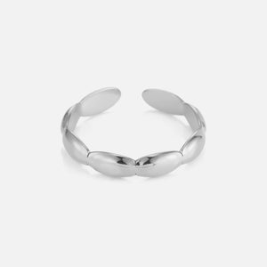 Ring ovale druppels zilver