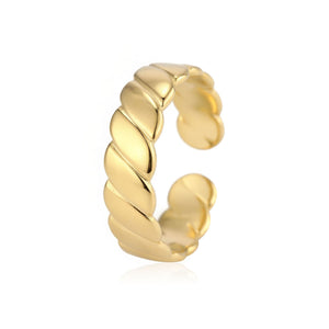 Ring croissantje goud