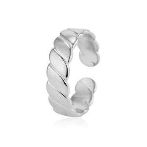 Ring croissantje zilver
