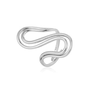 Ring wave zilver