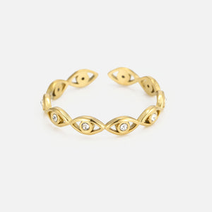 Ring oogjes goud