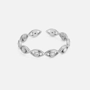 Ring oogjes zilver