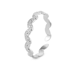 Ring boho bloom zilver