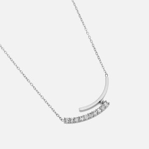 Ketting lux steentjes zilver
