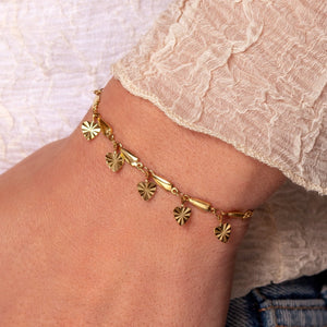 Armband bedeltjes hart goud