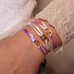 Armband connected roze/goud