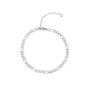 Armband figaro fancy zilver