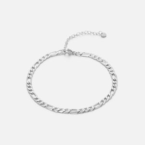 Armband figaro fancy zilver