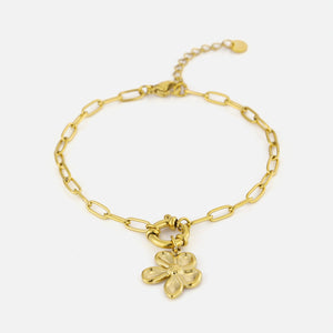 Armband flower goud