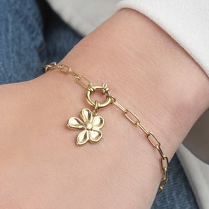 Armband flower goud