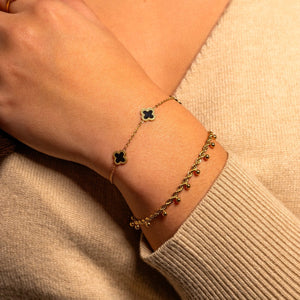 Armband gedraaid bollen goud