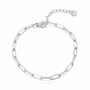 Armband grote schakels zilver