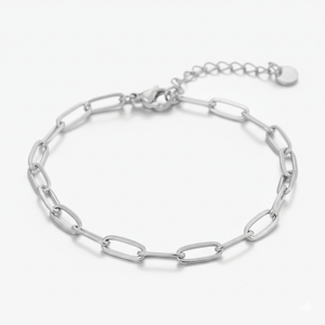 Armband grote schakels zilver