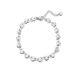Armband hartjes zilver