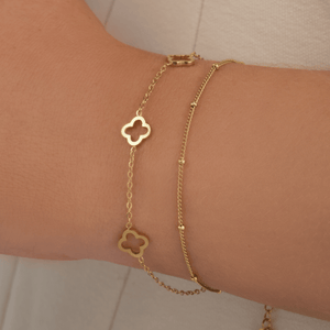 Armband open klaver gold