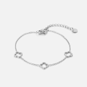 Armband open klaver zilver