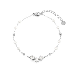 Armband parel zirkonia zilver