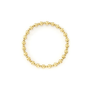 Armband stretch bolletjes goud