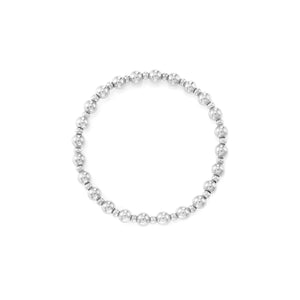 Armband stretch bolletjes zilver