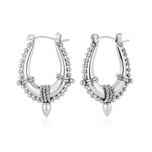 Bali glow oorbellen zilver