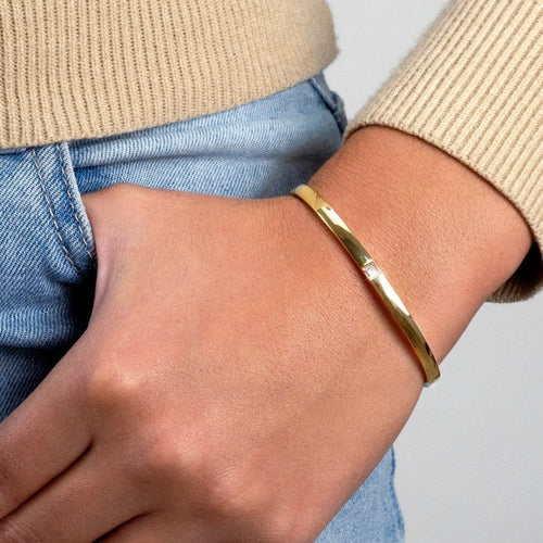 Bangle single star goud
