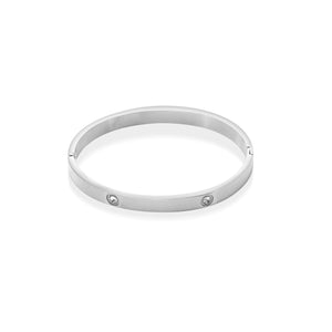 Bangle steentje zilver