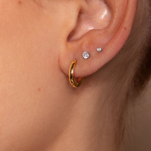 Basic creool oorbellen klein goud