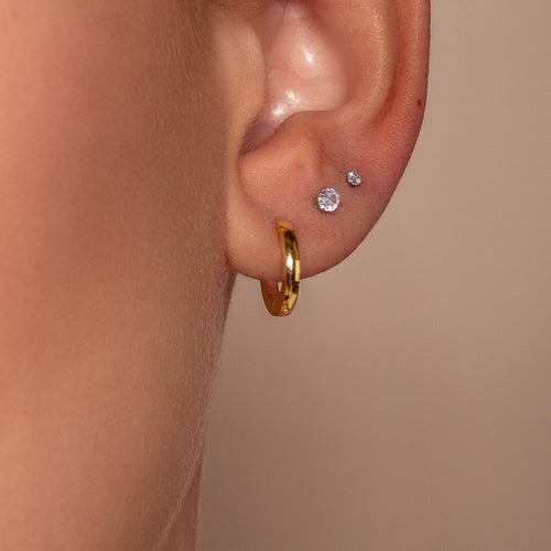 Basic creool oorbellen klein goud