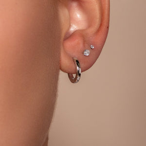 Basic creool oorbellen klein zilver