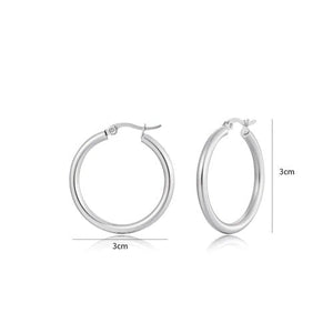 Basic hoops 3cm zilver