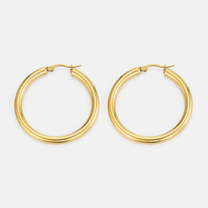 Basic hoops 4cm goud
