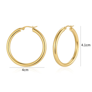Basic hoops 4cm goud