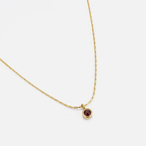 Birthstone ketting goud