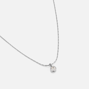 Birthstone ketting zilver