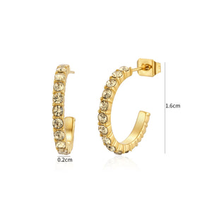 Birthstone oorbellen goud