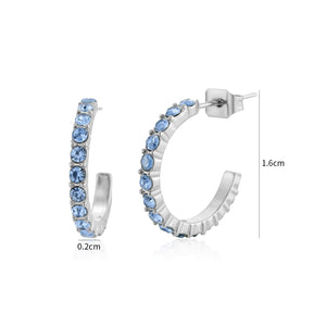 Birthstone oorbellen zilver