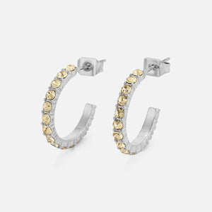 Birthstone oorbellen zilver