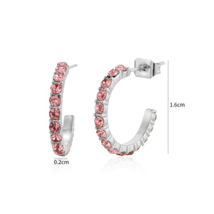 Birthstone oorbellen zilver