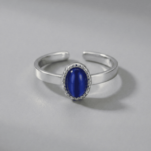 Birthstone ring zilver