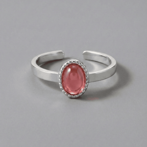 Birthstone ring zilver