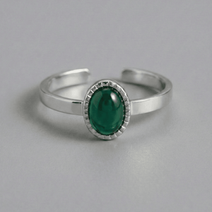 Birthstone ring zilver