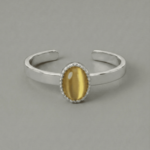 Birthstone ring zilver