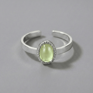 Birthstone ring zilver