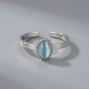 Birthstone ring zilver