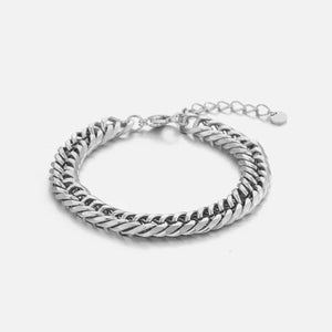 Chunky armband 6mm zilver