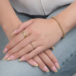 Chunky gedraaid armband goud