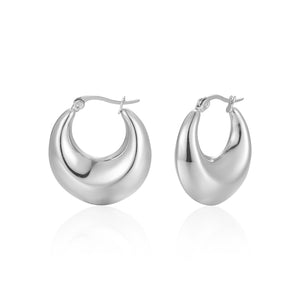 Chunky oorbellen zilver