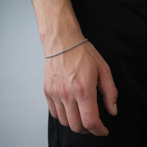 Collier armband 2mm Zilver