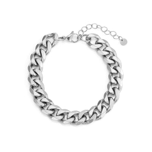 Cuban armband 10mm Zilver